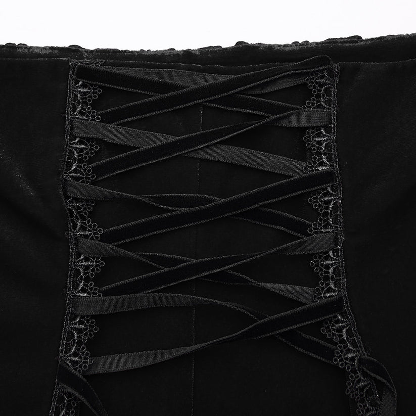 Punk Rave Gothic Skirt Belladonna Rose Fishtail UK 10-22 - QHA UK