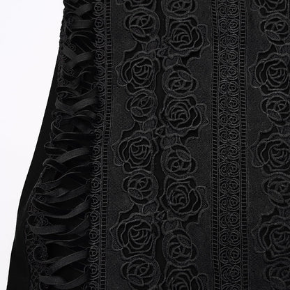 Punk Rave Gothic Skirt Belladonna Rose Fishtail UK 10-22 - QHA UK