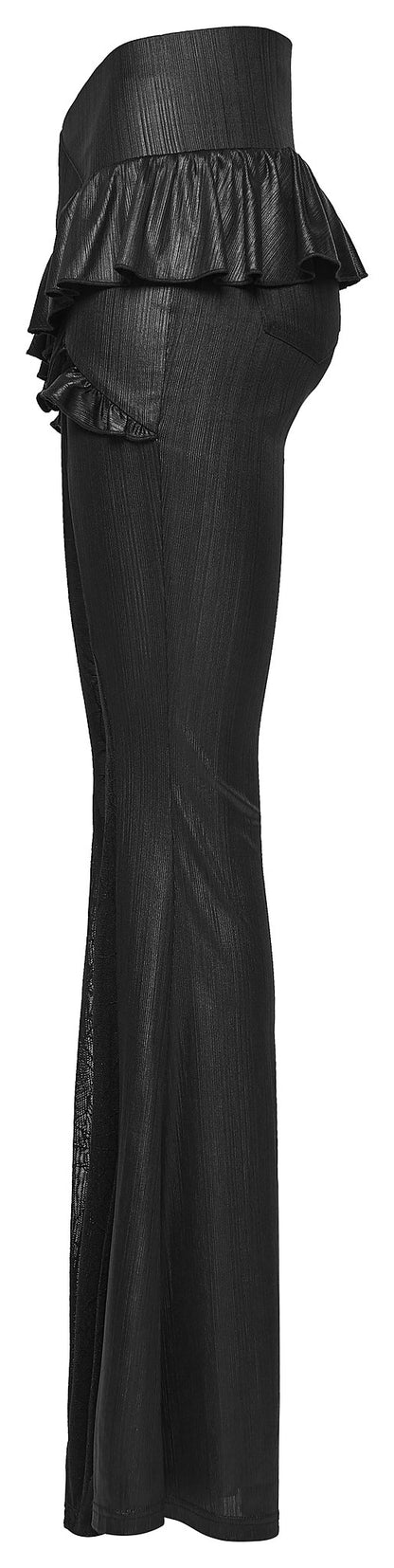 Punk Rave Women's Gothic Flared Trousers Bellatrix Leggings Flares - QHA UK