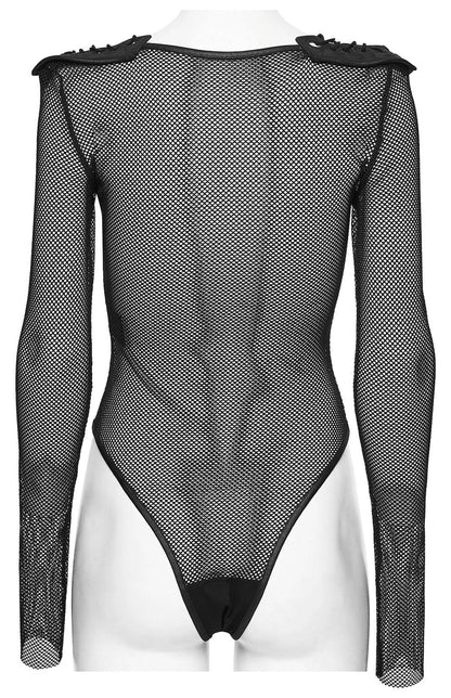 Punk Rave Women's Cyberpunk Bodysuit Armor Mesh UK 8-16 - QHA UK
