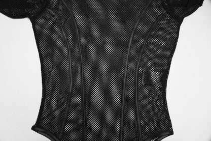 Punk Rave Women's Cyberpunk Bodysuit Armor Mesh UK 8-16 - QHA UK