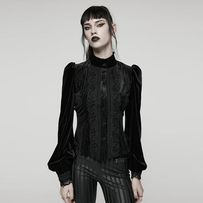 Punk Rave Women's Gothic Blouse Daily Shirt UK 8-22 - QHA UK
