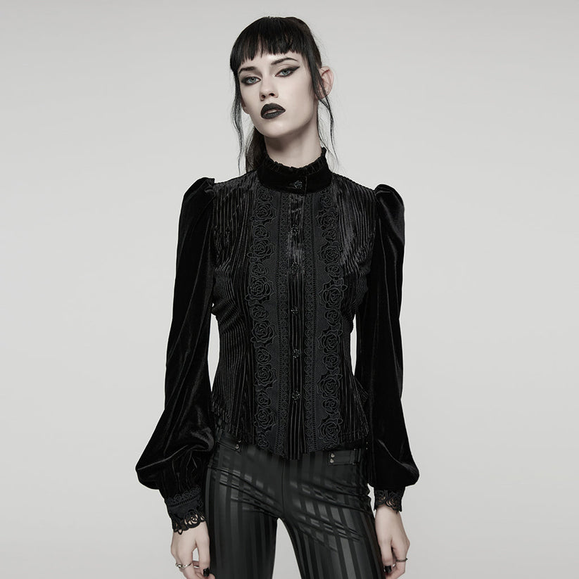 Punk Rave Women's Gothic Blouse Daily Shirt UK 8-22 - QHA UK