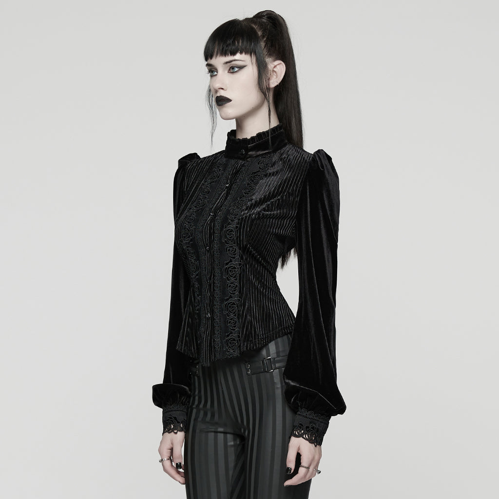 Punk Rave Women's Gothic Blouse Daily Shirt UK 8-22 - QHA UK