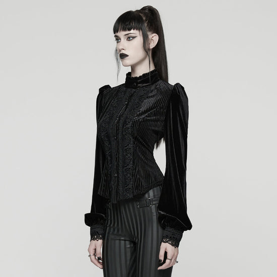 Punk Rave Women's Gothic Blouse Daily Shirt UK 8-22 - QHA UK