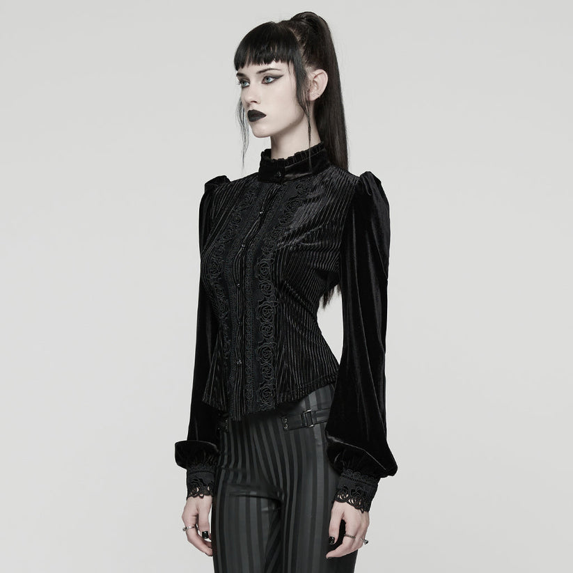 Punk Rave Women's Gothic Blouse Daily Shirt UK 8-22 - QHA UK