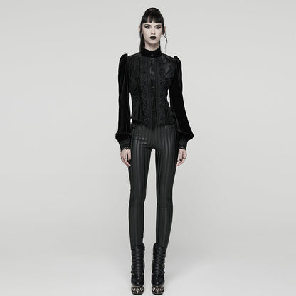 Punk Rave Women's Gothic Blouse Daily Shirt UK 8-22 - QHA UK