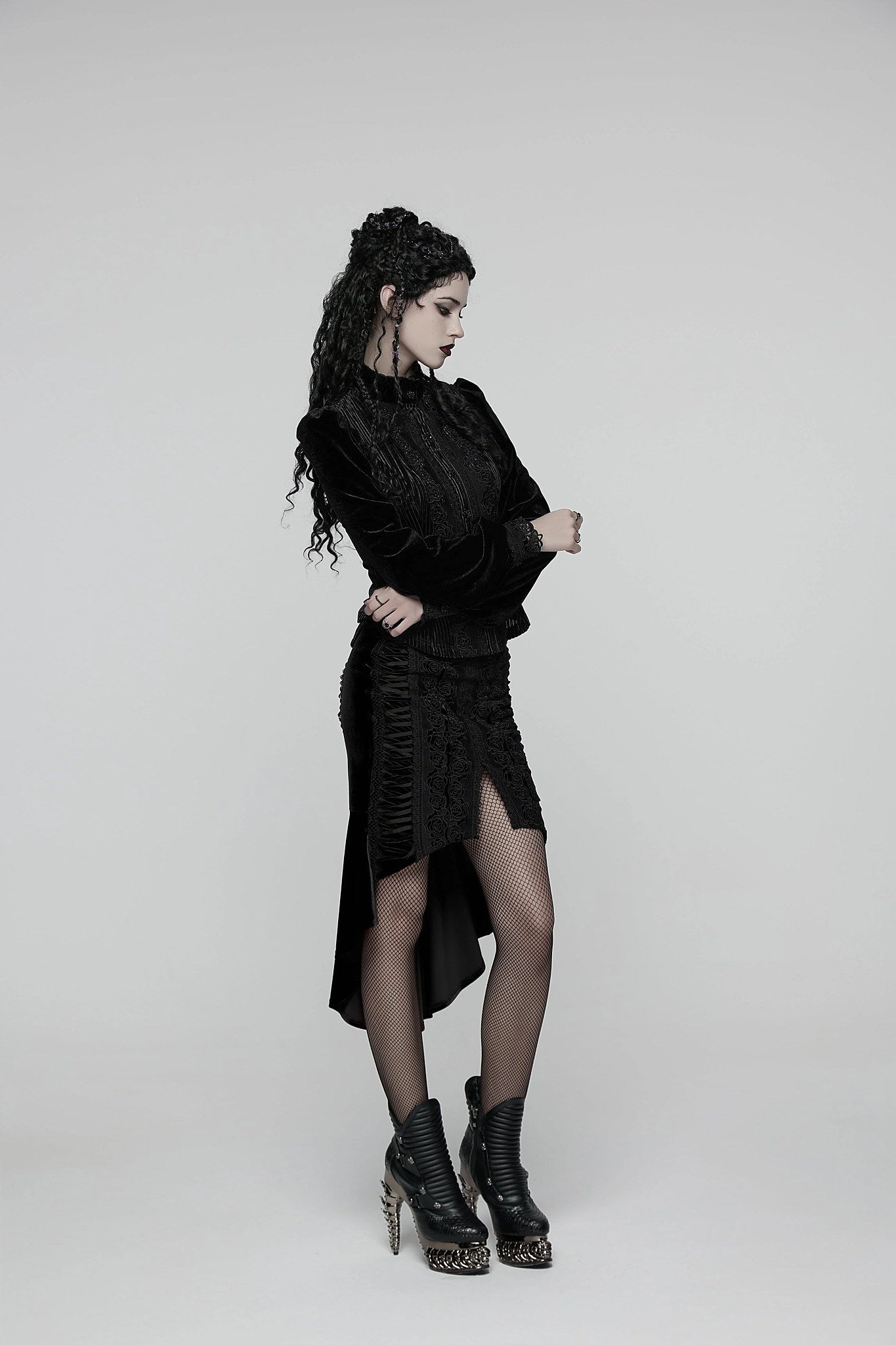 Punk Rave Women's Gothic Blouse Daily Shirt UK 8-22 - QHA UK