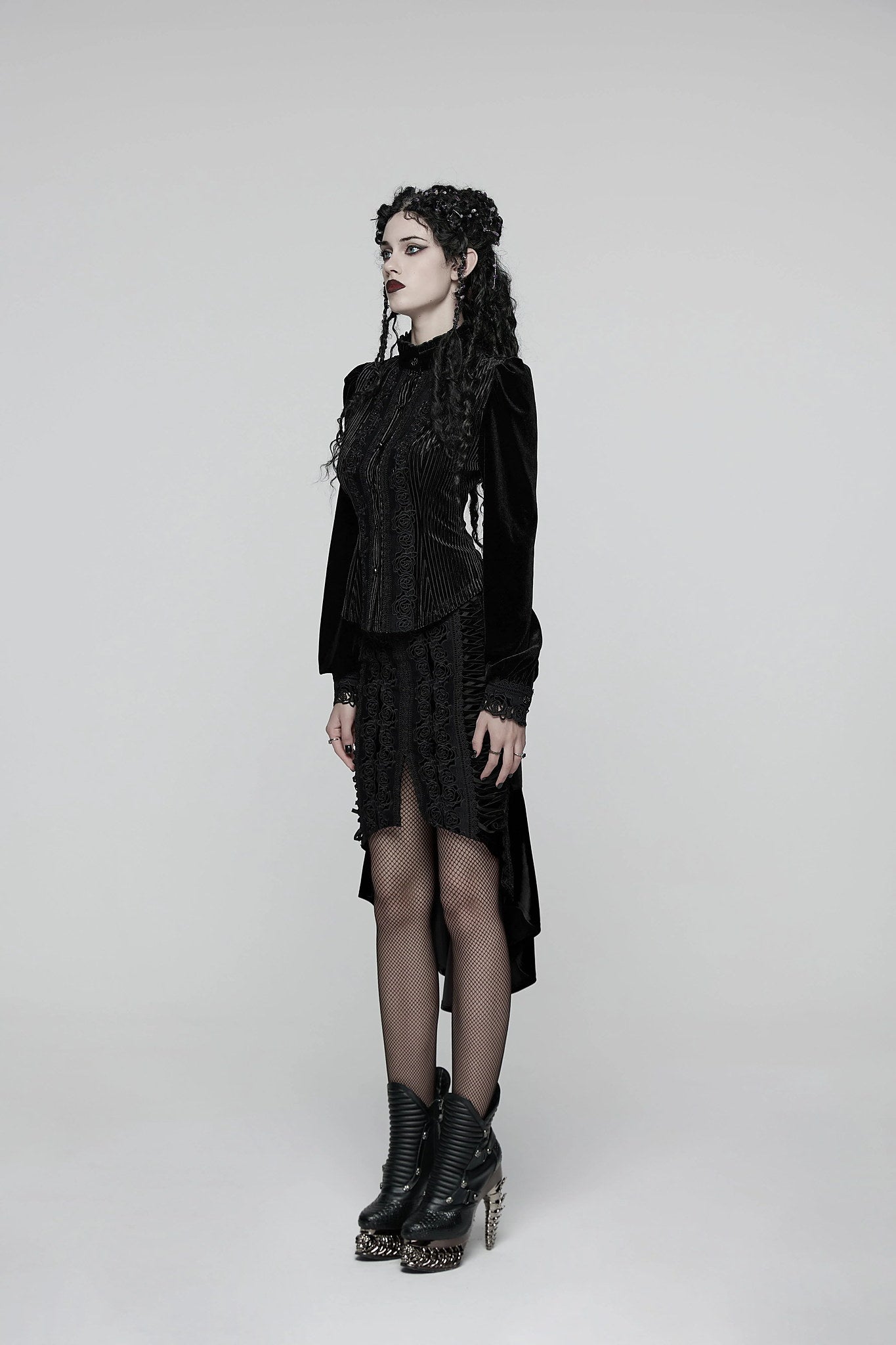 Punk Rave Women's Gothic Blouse Daily Shirt UK 8-22 - QHA UK