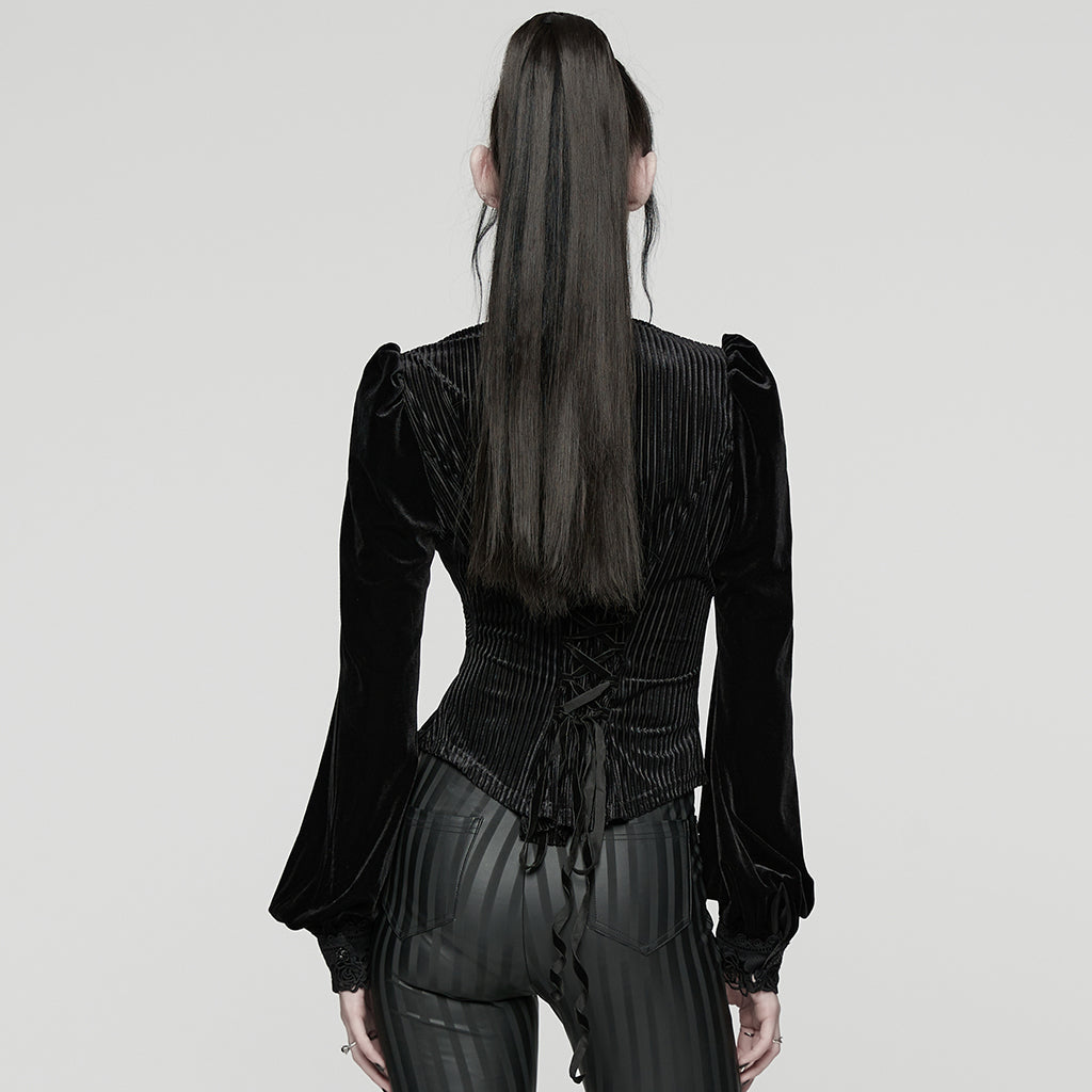 Punk Rave Women's Gothic Blouse Daily Shirt UK 8-22 - QHA UK