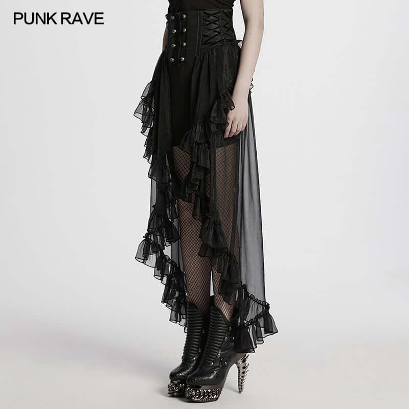 Punk Rave Skirt Dila Romantic Chiffon UK 8-22 - QHA UK