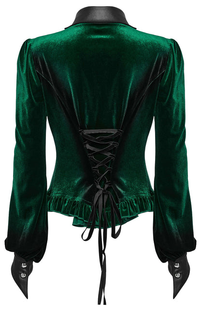 Punk Rave Shirt Fawn Gradient Printed Green UK 8-22 - QHA UK