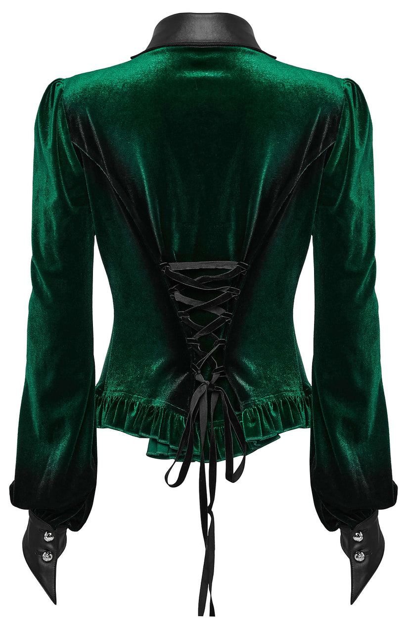 Punk Rave Shirt Fawn Gradient Printed Green UK 8-22 - QHA UK