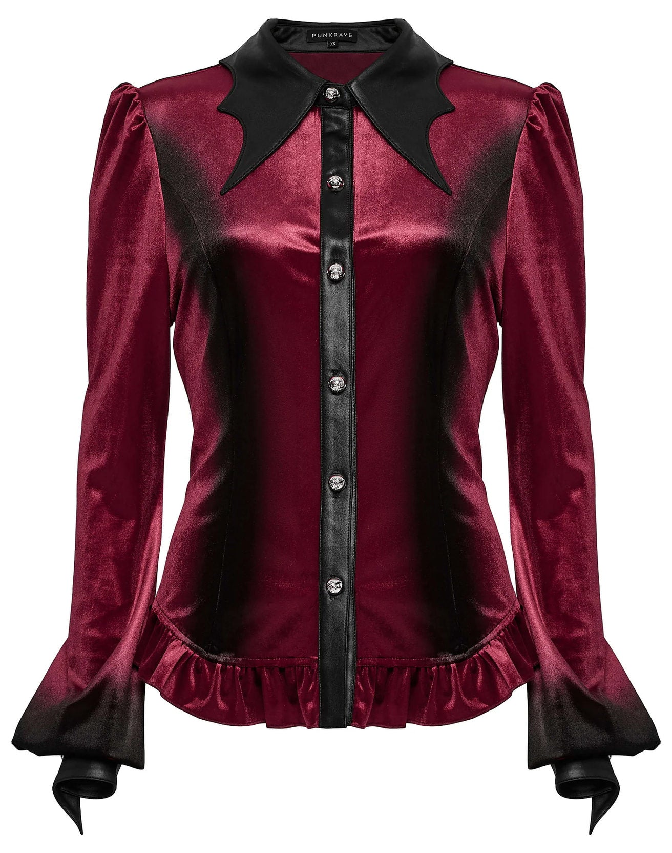 Punk Rave Shirt Fawn Gradient Printed Red UK 8-22 - QHA UK