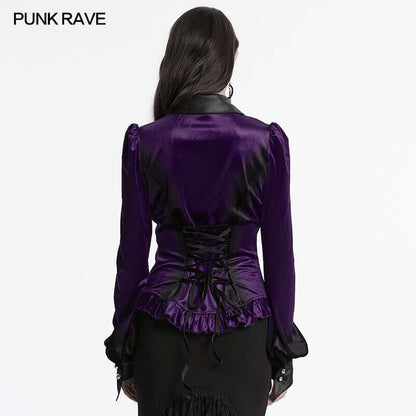 Punk Rave Shirt Fawn Gradient Printed in Violet UK 8-22 - QHA UK