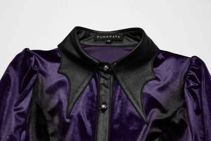 Punk Rave Shirt Fawn Gradient Printed in Violet UK 8-22 - QHA UK