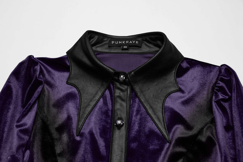 Punk Rave Shirt Fawn Gradient Printed in Violet UK 8-22 - QHA UK
