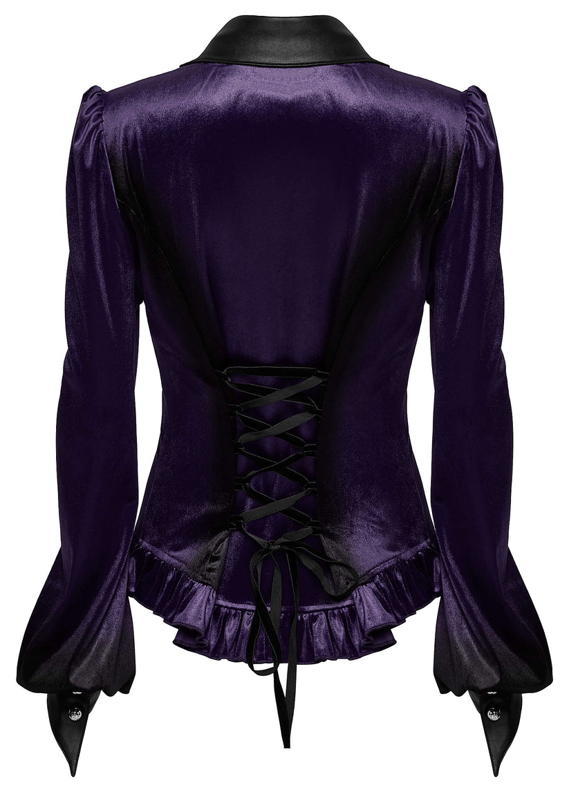 Punk Rave Shirt Fawn Gradient Printed in Violet UK 8-22 - QHA UK
