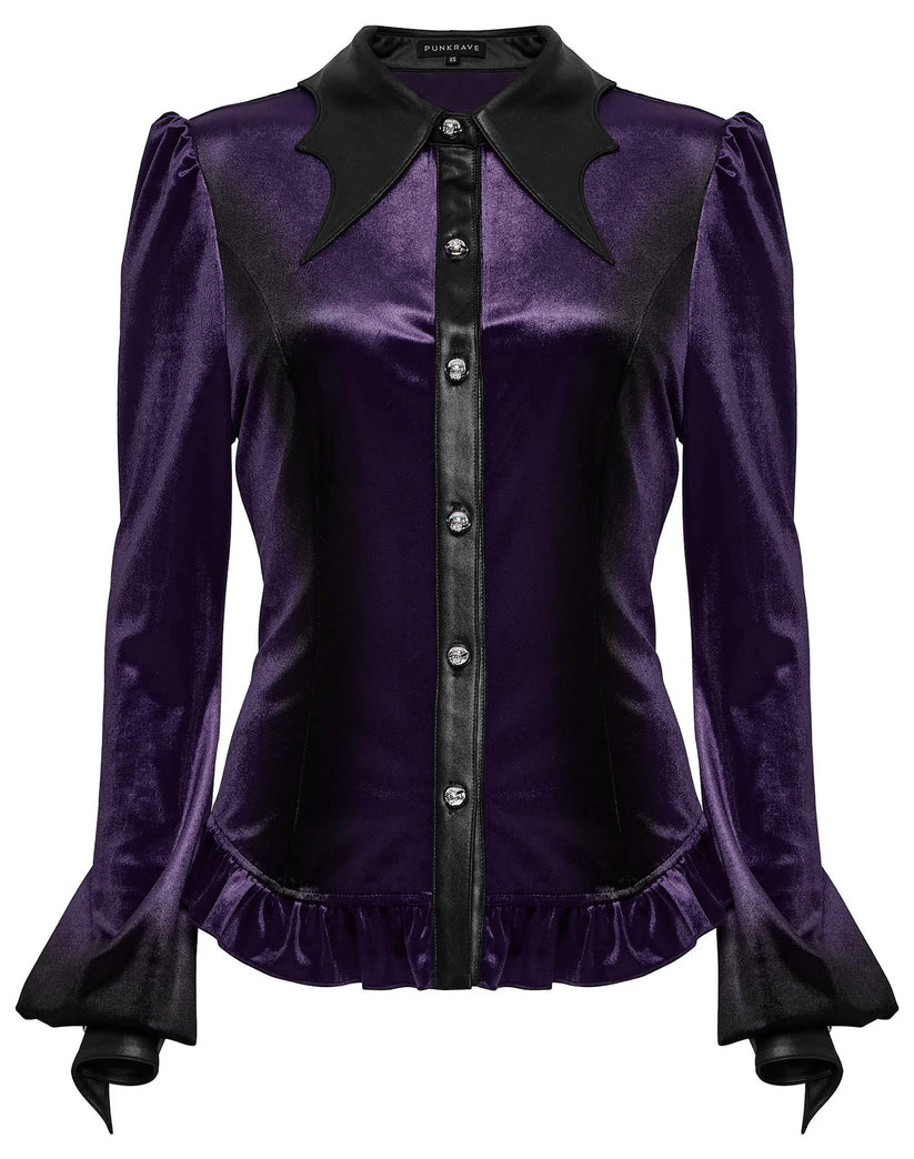 Punk Rave Shirt Fawn Gradient Printed in Violet UK 8-22 - QHA UK