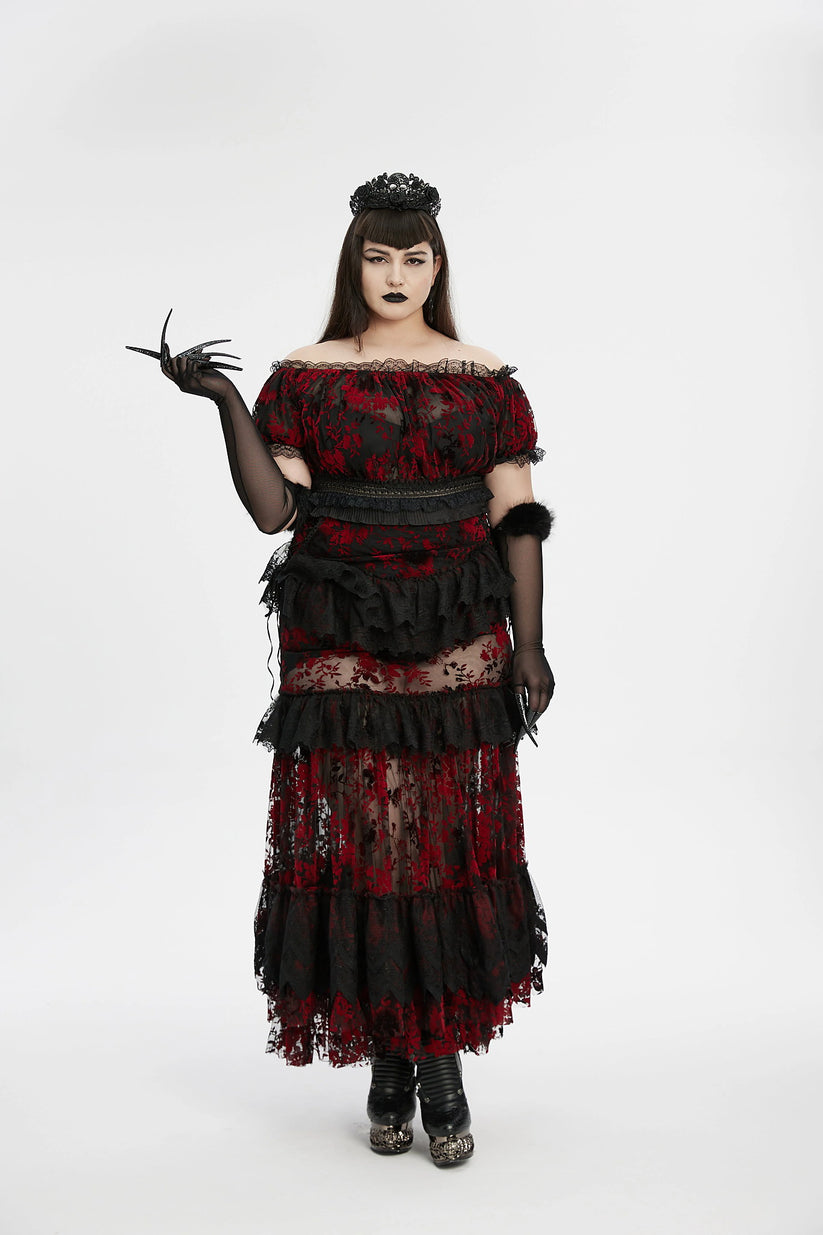 Punk Rave Gothic Gloves Fluffy Claw - QHA UK