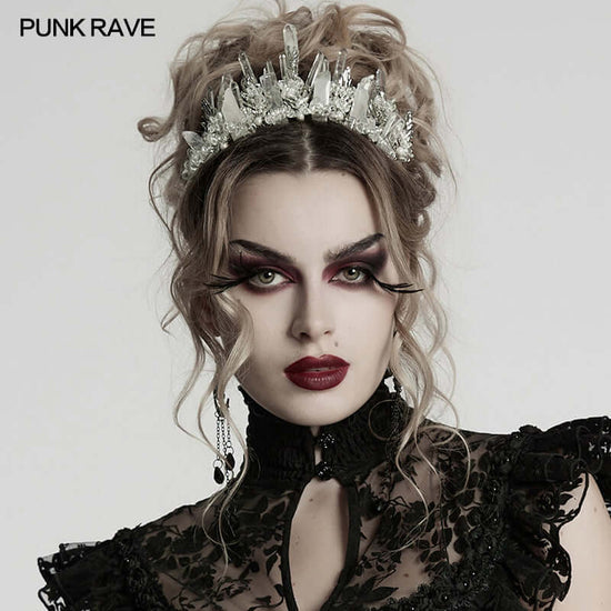 Punk Rave Headband White Crystal - QHA UK