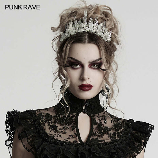 Punk Rave Headband White Crystal - QHA UK