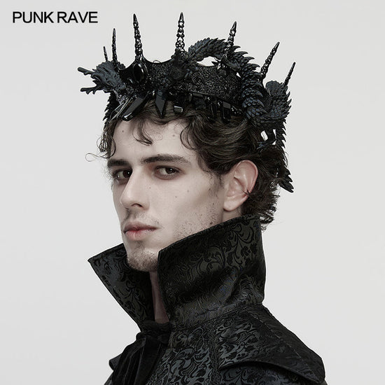 Punk Rave Gothic Crown Coiling Dragon - QHA UK