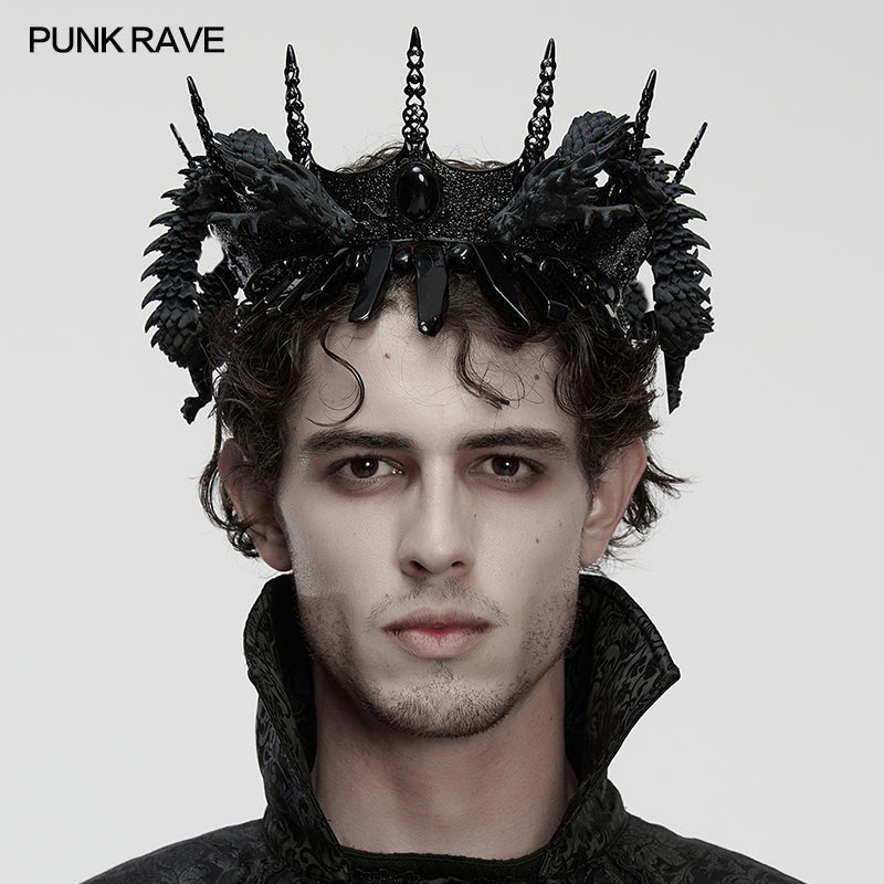 Punk Rave Gothic Crown Coiling Dragon - QHA UK
