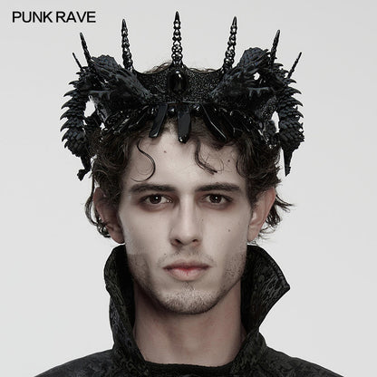 Punk Rave Gothic Crown Coiling Dragon - QHA UK