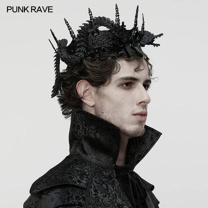 Punk Rave Gothic Crown Coiling Dragon - QHA UK