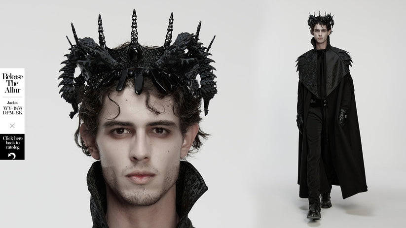 Punk Rave Gothic Crown Coiling Dragon - QHA UK