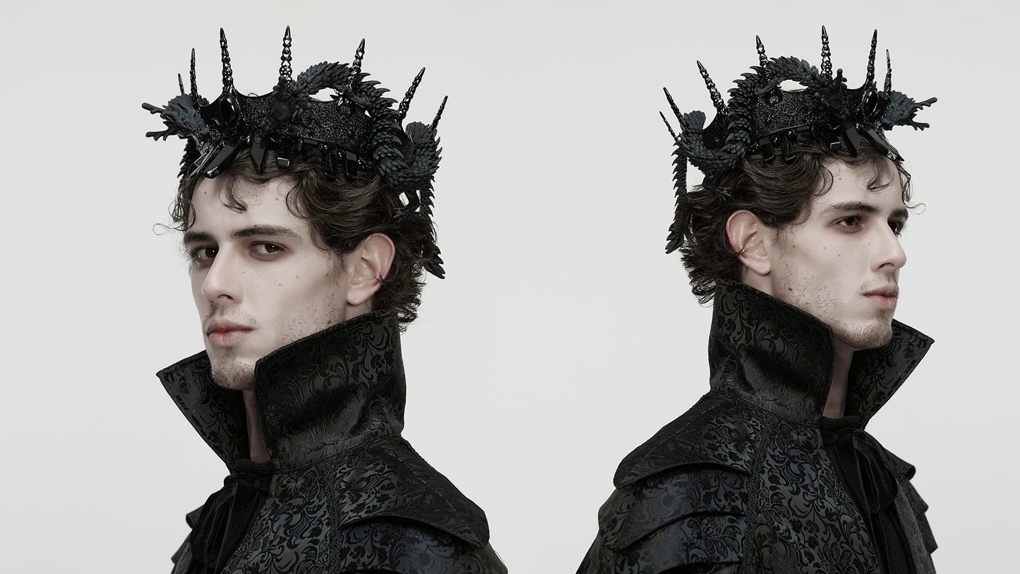 Punk Rave Gothic Crown Coiling Dragon - QHA UK