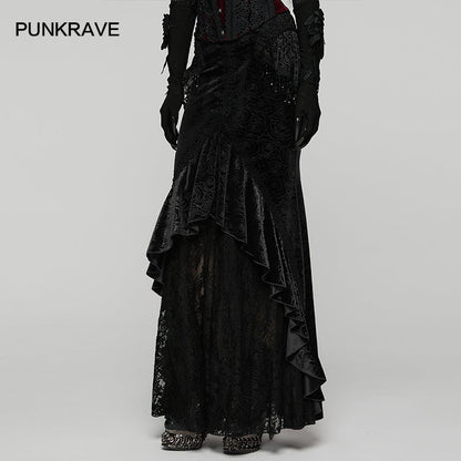 Punk Rave Gothic Skirt Fishtail UK 8-22 - QHA UK