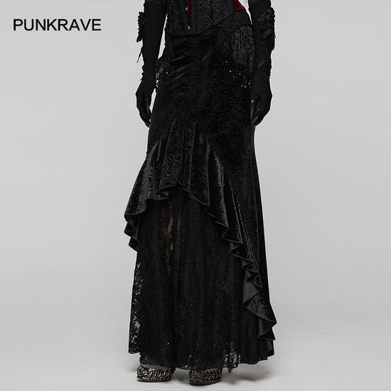 Punk Rave Gothic Skirt Fishtail UK 8-22 - QHA UK