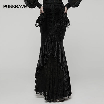 Punk Rave Gothic Skirt Fishtail UK 8-22 - QHA UK
