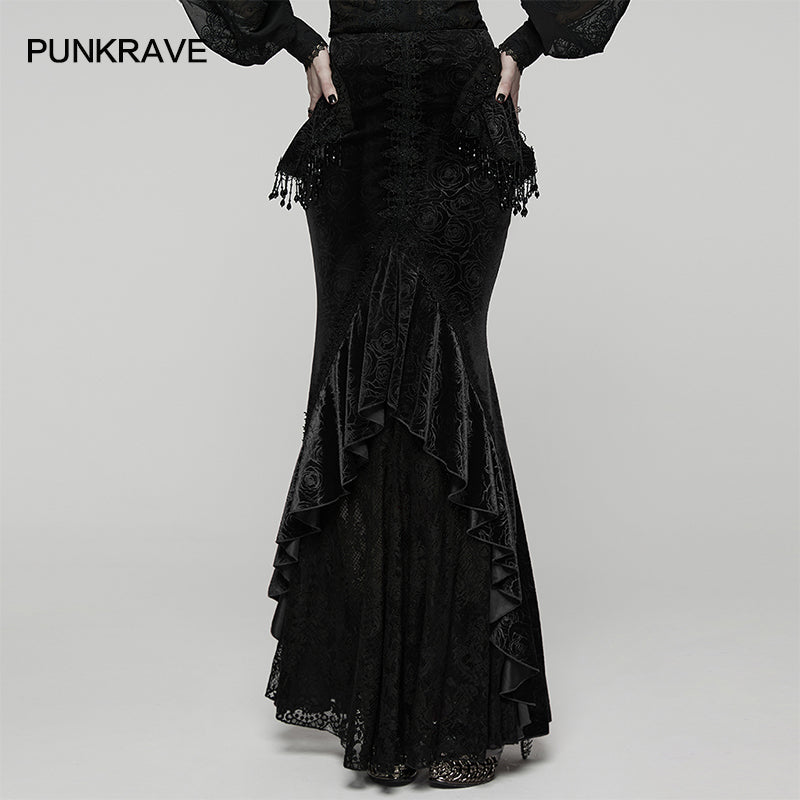 Punk Rave Gothic Skirt Fishtail UK 8-22 - QHA UK