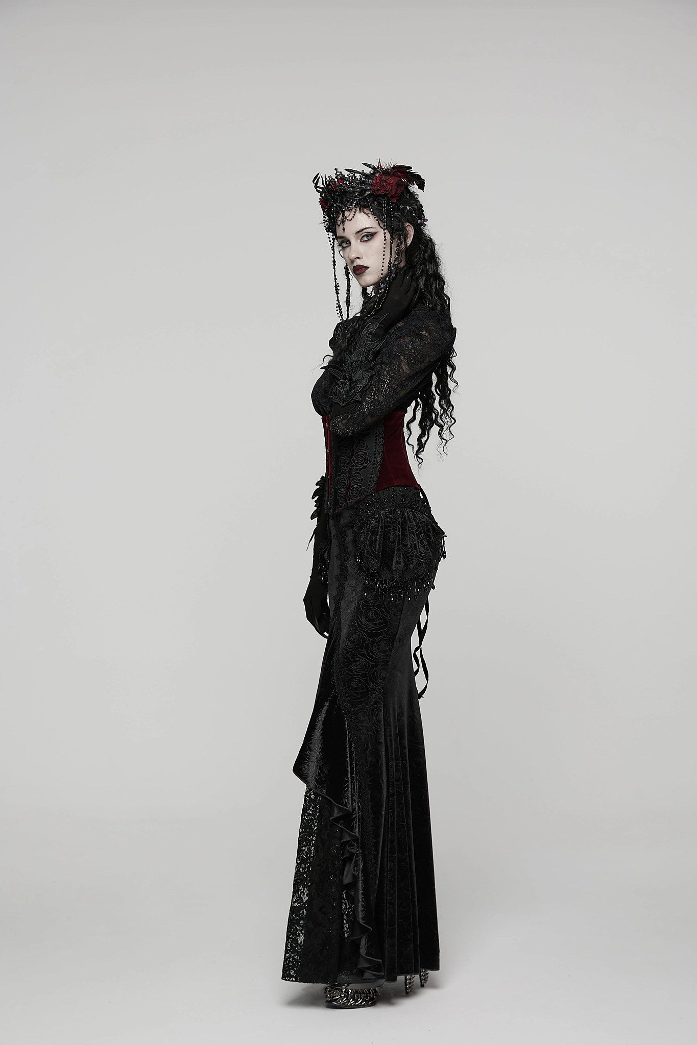 Punk Rave Gothic Skirt Fishtail UK 8-22 - QHA UK
