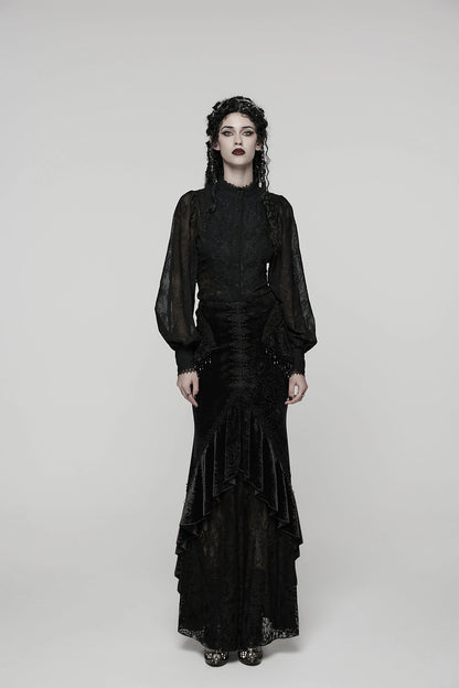 Punk Rave Gothic Skirt Fishtail UK 8-22 - QHA UK