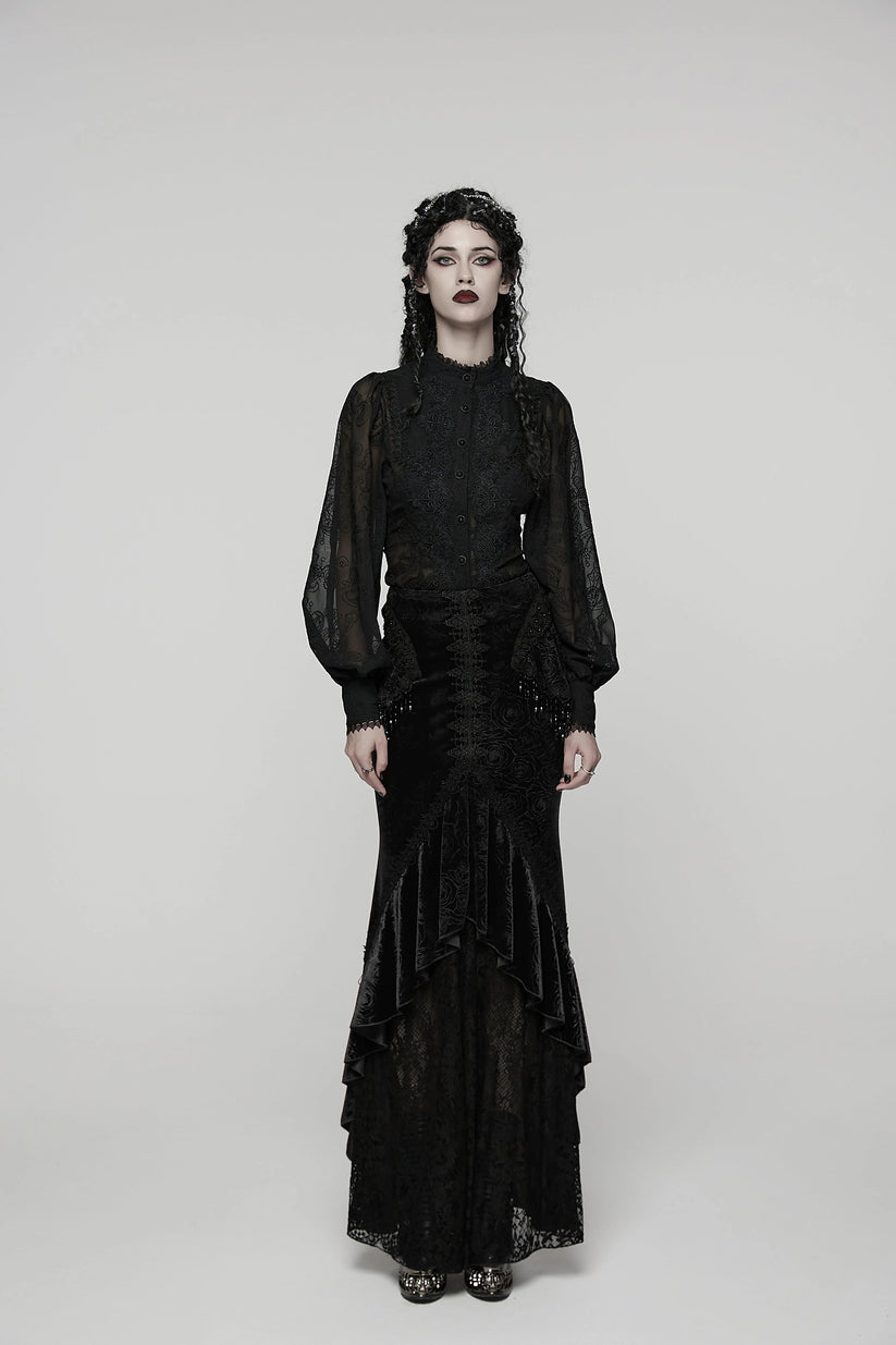 Punk Rave Gothic Skirt Fishtail UK 8-22 - QHA UK
