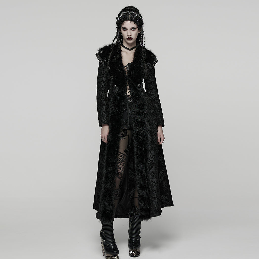 Punk Rave Gothic Coat Plush UK 8-22 - QHA UK