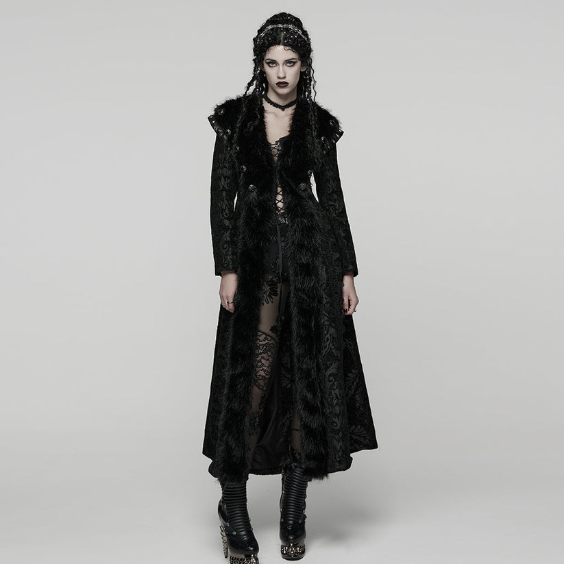 Punk Rave Gothic Coat Plush UK 8-22 - QHA UK