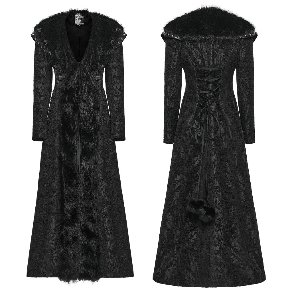 Punk Rave Gothic Coat Plush UK 8-22 - QHA UK