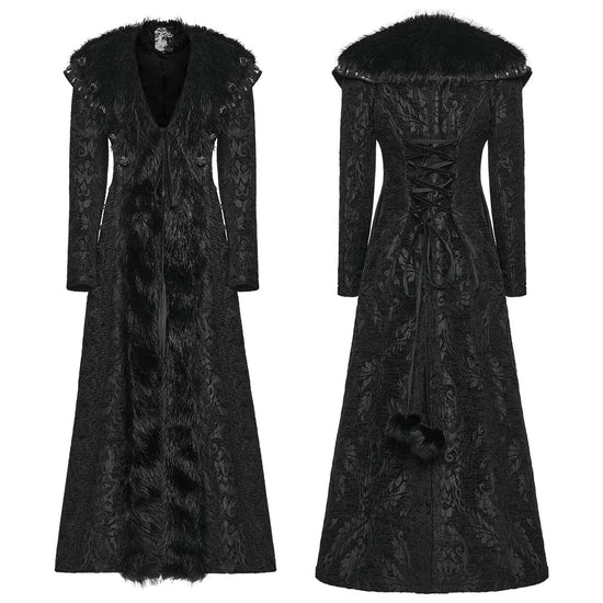 Punk Rave Gothic Coat Plush UK 8-22 - QHA UK