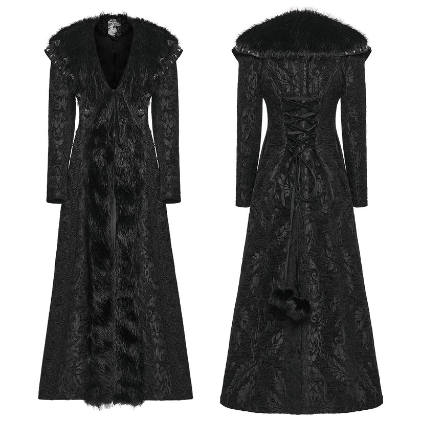 Punk Rave Gothic Coat Plush UK 8-22 - QHA UK