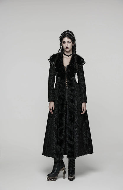 Punk Rave Gothic Coat Plush UK 8-22 - QHA UK