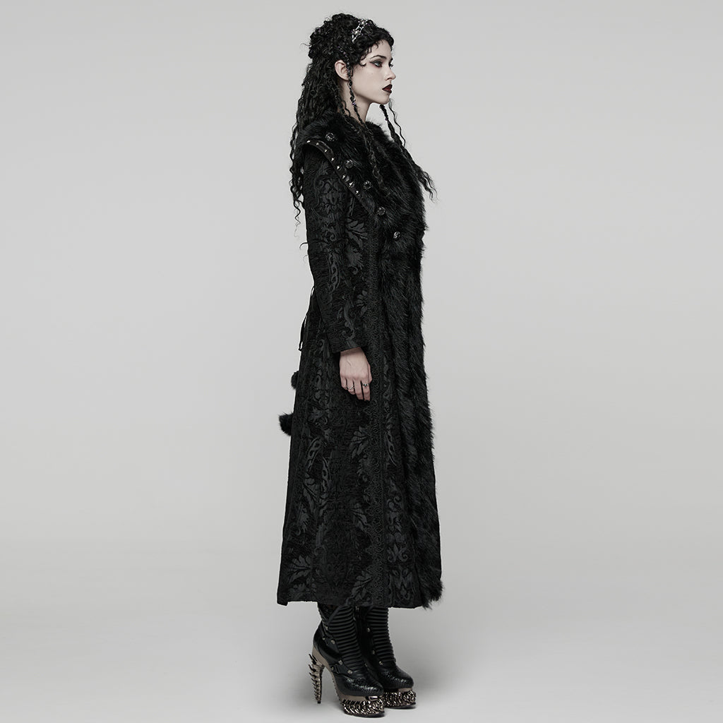 Punk Rave Gothic Coat Plush UK 8-22 - QHA UK