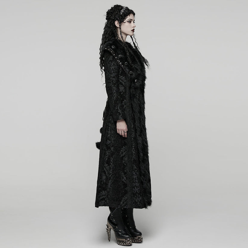Punk Rave Gothic Coat Plush UK 8-22 - QHA UK