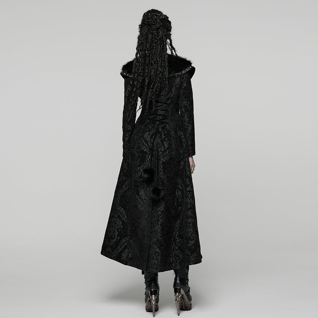 Punk Rave Gothic Coat Plush UK 8-22 - QHA UK