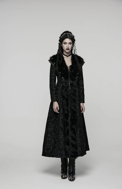 Punk Rave Gothic Coat Plush UK 8-22 - QHA UK