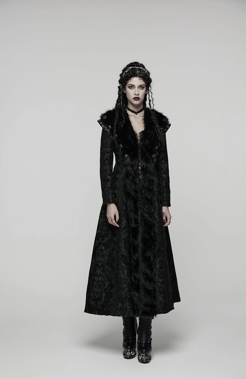 Punk Rave Gothic Coat Plush UK 8-22 - QHA UK